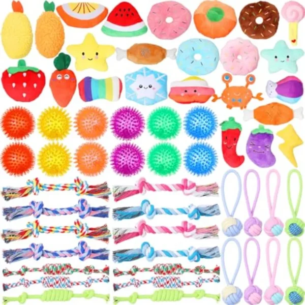 60 Pcs Dog Toys